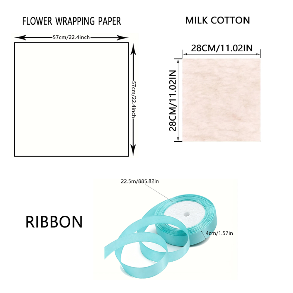20 Sheets Floral Bouquet Wrapp - Papercraft Supply Ribbon ulasan dan harga