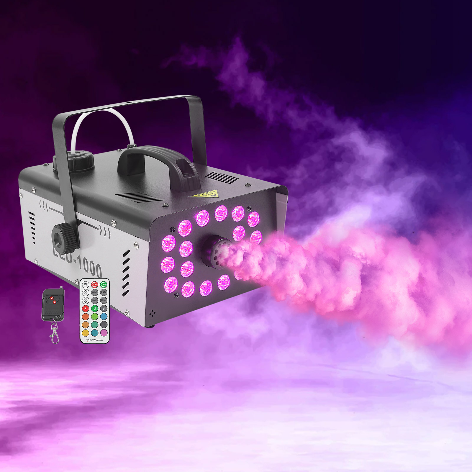 Smoke Machine 1000W 18 LED Sta - Event Party Dj ulasan dan harga